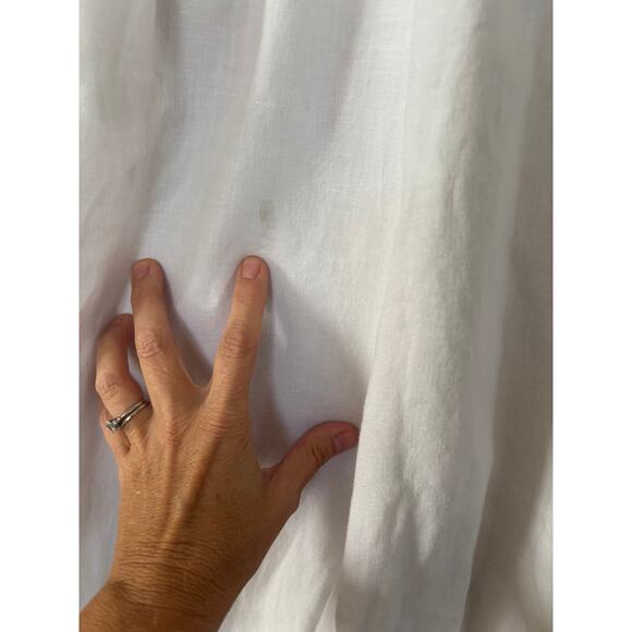 Bryn Walker White Capri Linen Pants Size Medium - Picture 14 of 14